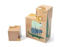 Houten blokpuzzel dieren