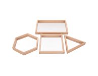 Wooden Shape Mirror Trays